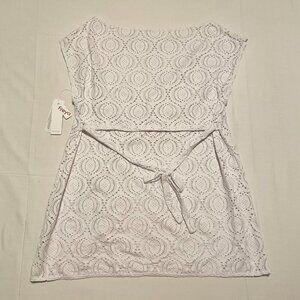 Freya White Mesh Swim Cover Up Top Womens Size Medium